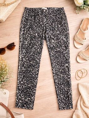 DRIFTWOOD Leopard Skinny Ankle Pants - Black & Gray